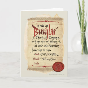 Burglar-Vertrag Karte