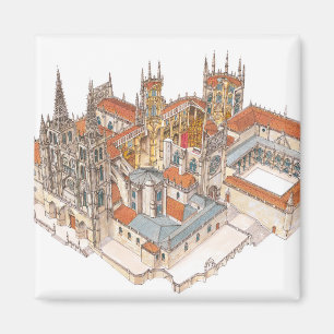 Burgos-Kathedrale. Spanien Magnet