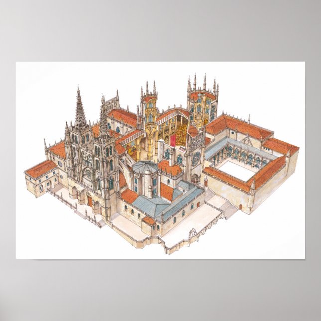 Burgos Kathedrale. Spanien Poster (Vorne)