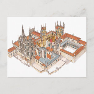 Burgos Kathedrale. Spanien Postkarte
