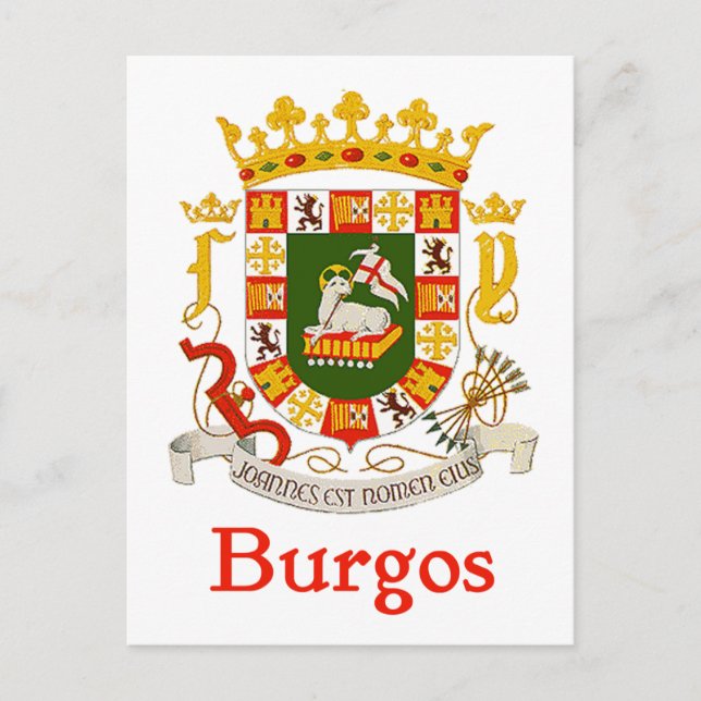 Burgos Puerto Rico Shield Postkarte (Vorderseite)