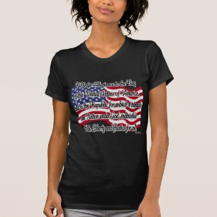 Bürgschaft von Ergebenheit mit US-Flagge T-Shirt