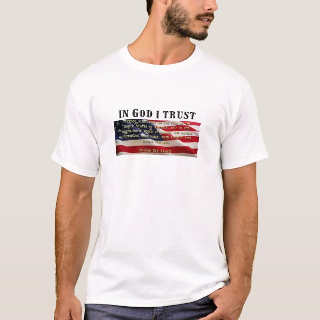 Bürgschaft von Ergebenheit. Vertrauen im Gott T-Shirt (Vorderseite)