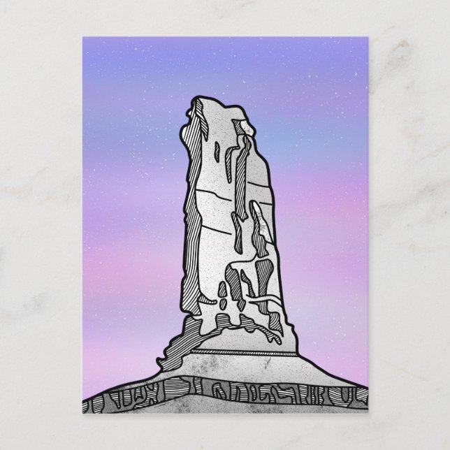 Burgturm Castleton Rock Postkarte (Vorderseite)