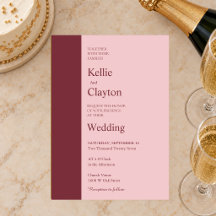 Burgund-Bar Minimalistische Moderne Hochzeit