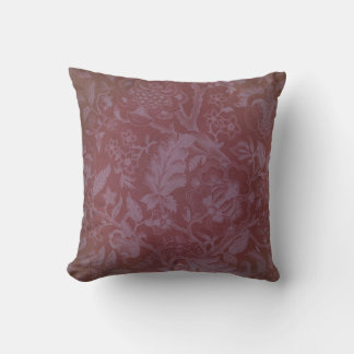 Burgund-Barocktendrillen Vintages Blumendesign Kissen