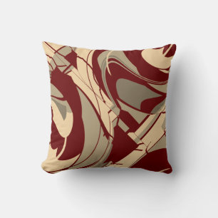 Burgund Beige Taupe Fantastisches Design Kissen