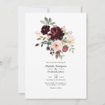 Burgund Berry & Blush Blumenhochzeit