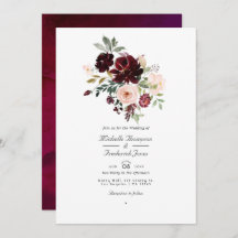 Burgund Berry & Blush QR Code UAWG Wedding