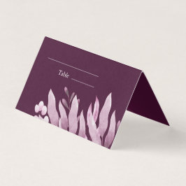 Burgund Big Blätter Hochzeit Platzkarten Visitenkarten