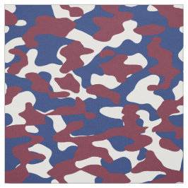 Burgund, Blau und Weiße Camouflage Stoff