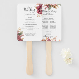 Burgund Bliss: Elegantes florales Rebenmuster in W Fächer