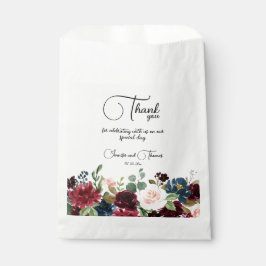 Burgund & Blue English Blume Hochzeit Geschenktütchen
