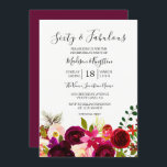 Burgund Blume 60 & Fabulous 60. Geburtstag Einladung<br><div class="desc">Burgund Blume 60 & Fabulous 60. Geburtstag Einladen Matching Sammlung in Niche und Nest Store.</div>