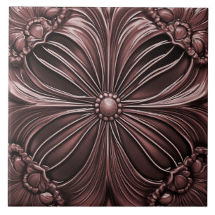 Burgund Blume Keramik Tile Fliese