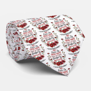 Burgund Blume niemand ist Sie und das ist Ihr Powe Krawatte