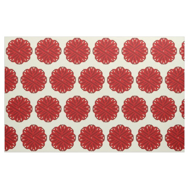 Burgund Blume Ribbon Stoff (Fat Quarter (45,7 x 55,9 cm))