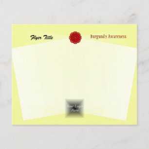 Burgund Blume Ribbon von Kenneth Yoncich Flyer