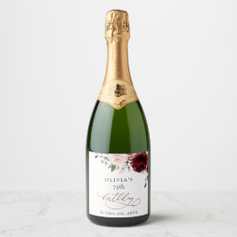 Burgund-Blume, rosa Blume, Boho, Geburtstag