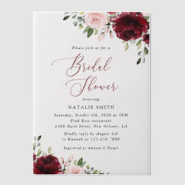 Burgund-Blume, rosa Blume, Brautparty