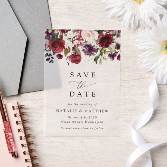 Burgund-Blume, rosa Blume, Grünpflanzen, Hochzeit (Hochzeit)