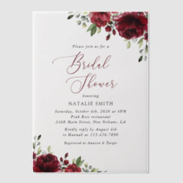 Burgund-Blume, Rote Blume, Boho, Brautparty