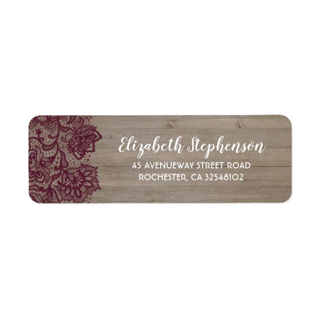 Burgund Blume rustikal (Vorne)