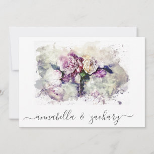 *~* Burgund-Blume UAWG QR AR26 BlumenEDDING Einladung