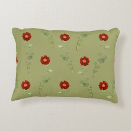 Burgund Blume und grün: Dekokissen