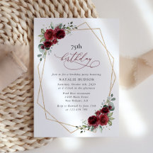 Burgund Blumen, Rote Blumen, Boho, Geburtstag