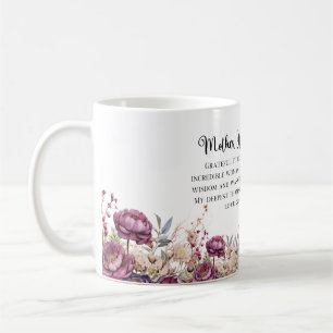Burgund Blumenmutter der Tasse
