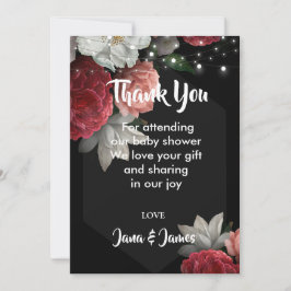 Burgund Blumenstrauß Licht danken Ihnen Einladung