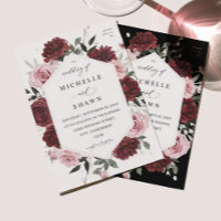 Burgund & Blush Pink 6 Blumenzehen