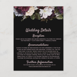 Burgund Blush Pink Blues Hochzeitskarte Begleitkarte
