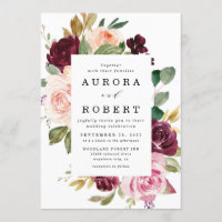 Burgund Blush Pink Peach Gold Floral Boho Hochzeit