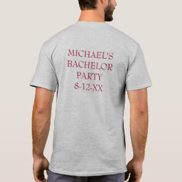 Burgund Bow Krawatte Hochzeit Prom Bachelor Party  T-Shirt