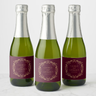 Burgund Champagne Toile Floral Rahmen Hochzeit