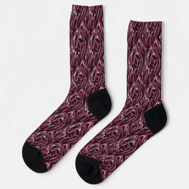 Burgund Chrom Socken (Linkes Detail)