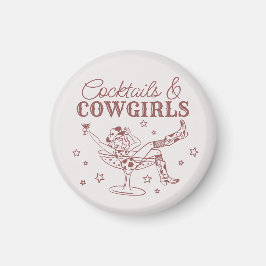 Burgund Cocktails und Cowgirl Bachelorette Favorit Magnet