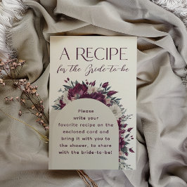 Burgund Cream Blume Liebe Blütenrezeption Begleitkarte