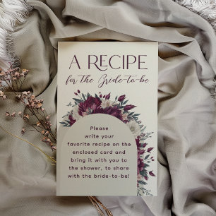 Burgund Cream Blume Liebe Blütenrezeption Begleitkarte