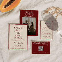 Burgund Creme Klassische Luxus-Hochzeit mit altem 