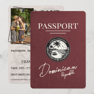 Burgund - Dominikanische Republik - Pass Save the  Date