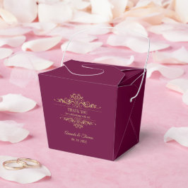 Burgund elegante goldene Rahmen Hochzeit Geschenkschachtel