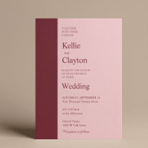Burgund-Elegante Moderne Hochzeit