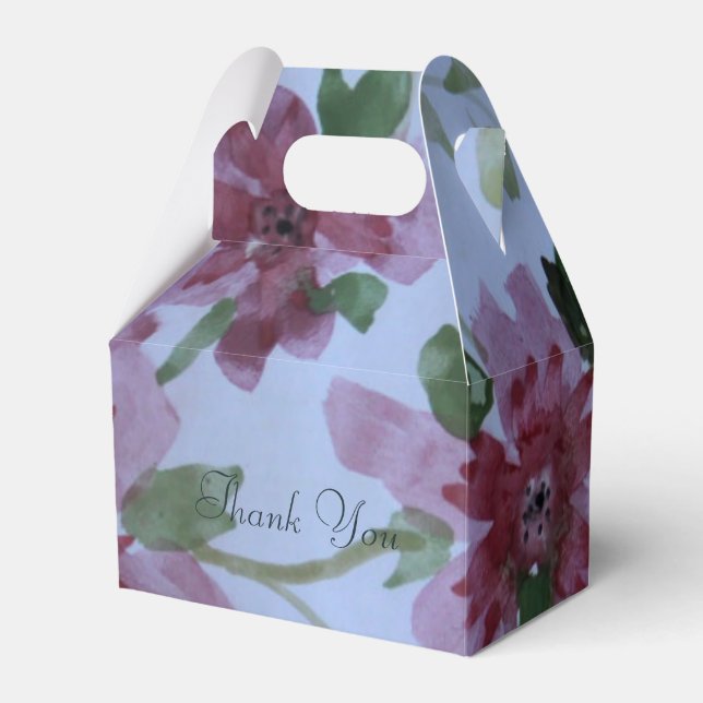 Burgund Elegante Wasserfarben Geschenkschachtel (Vorderseite)