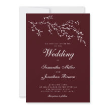 Burgund & Elfenbein Botanische Elegante Hochzeit