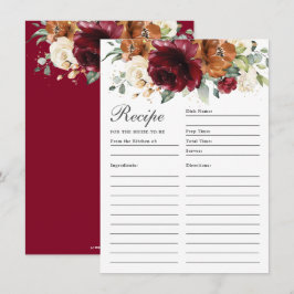 Burgund Elfenbeinküste Rose Blumenrezeptur für Bri Dankeskarte