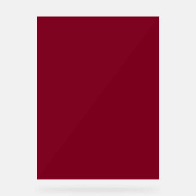 Burgund (feste Farbe) Acrylschild (Vorderseite)