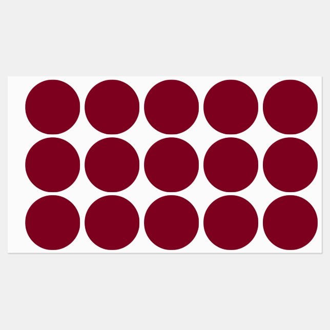 Burgund (feste Farbe) Etiketten (Blatt)